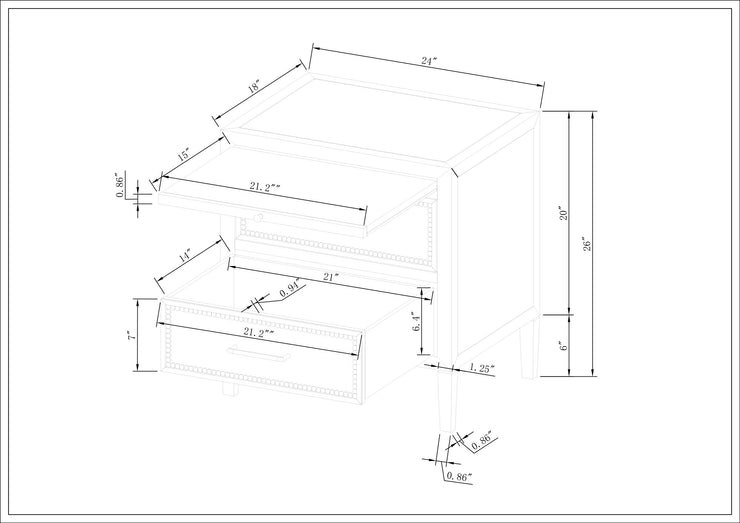Surya x Becki Owens Collection Hermosa Wood Nightstand