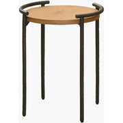 Becki Owens x SURYA Ojai Iron and Wood End Table