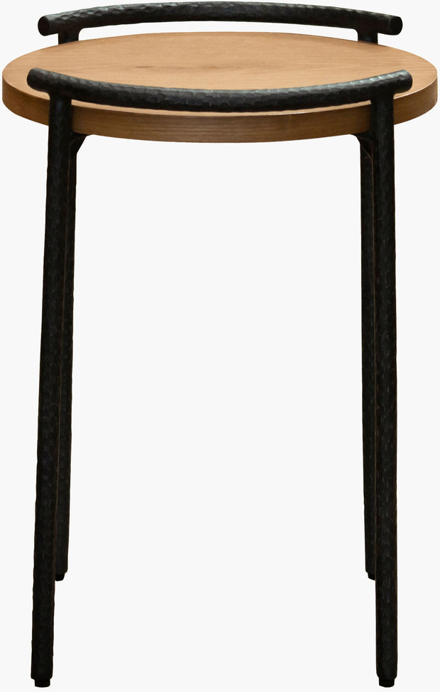 Becki Owens x SURYA Ojai Iron and Wood End Table
