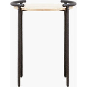 Becki Owens x SURYA Ojai Iron and Marble End Table