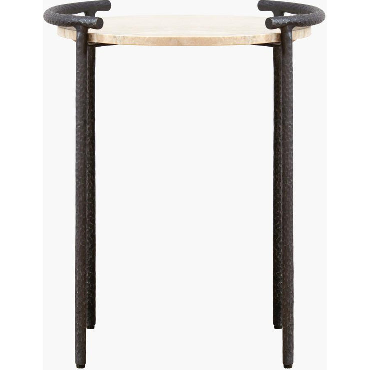 Becki Owens x SURYA Ojai Iron and Marble End Table