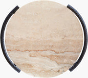 Becki Owens x SURYA Ojai Iron and Marble End Table