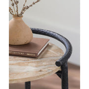 Becki Owens x SURYA Ojai Iron and Marble End Table