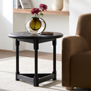Surya x Becki Owens Collection Leandro End Table in Black Brushed Oak