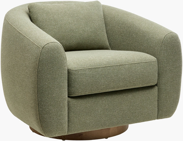 Surya x Becki Owens Collection Lomo Swivel Chair in Grass Green