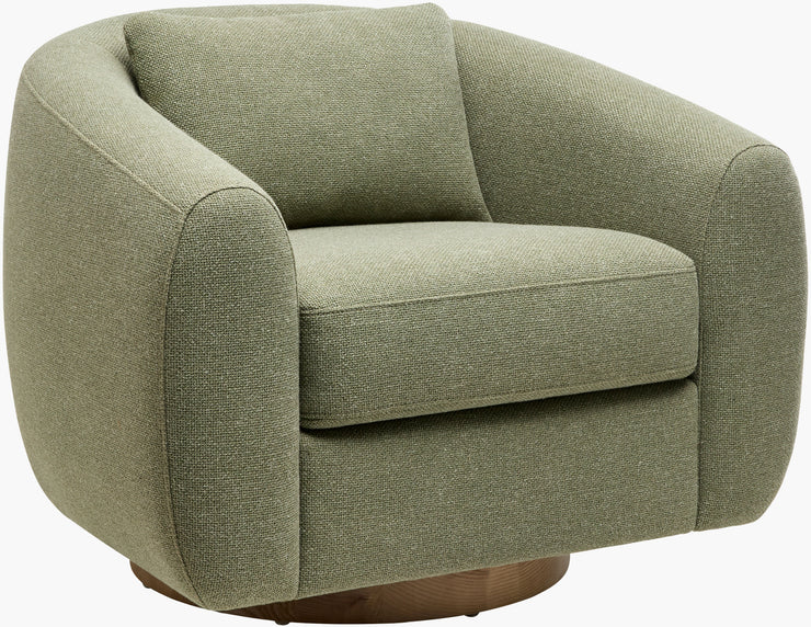 Surya x Becki Owens Collection Lomo Swivel Chair in Grass Green