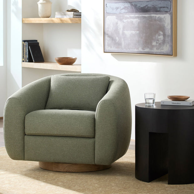 Surya x Becki Owens Collection Lomo Swivel Chair in Grass Green