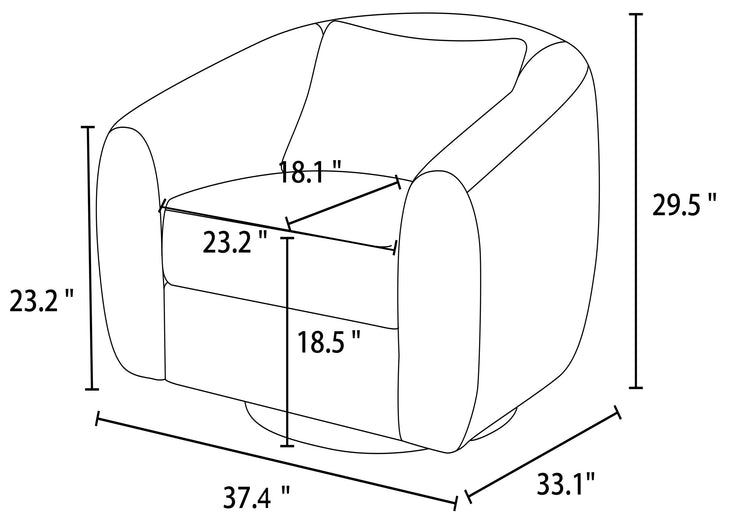 Surya x Becki Owens Collection Lomo Swivel Chair in Grass Green