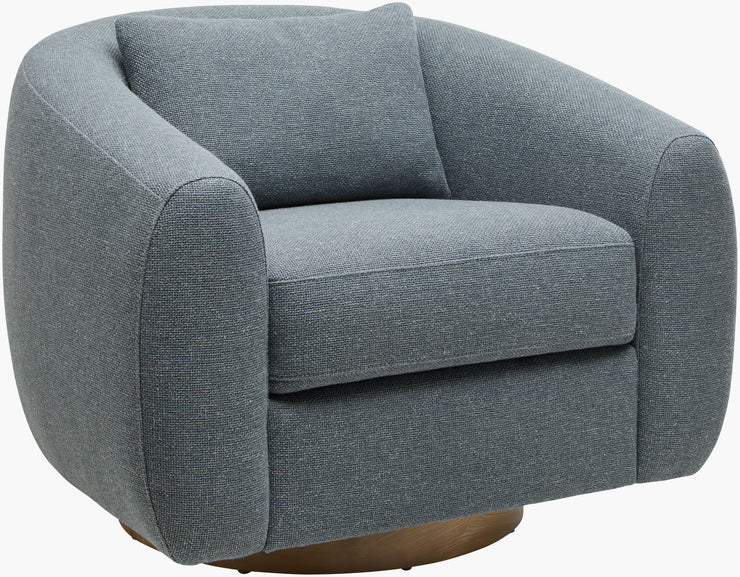 Surya x Becki Owens Collection Lomo Swivel Chair in Blue