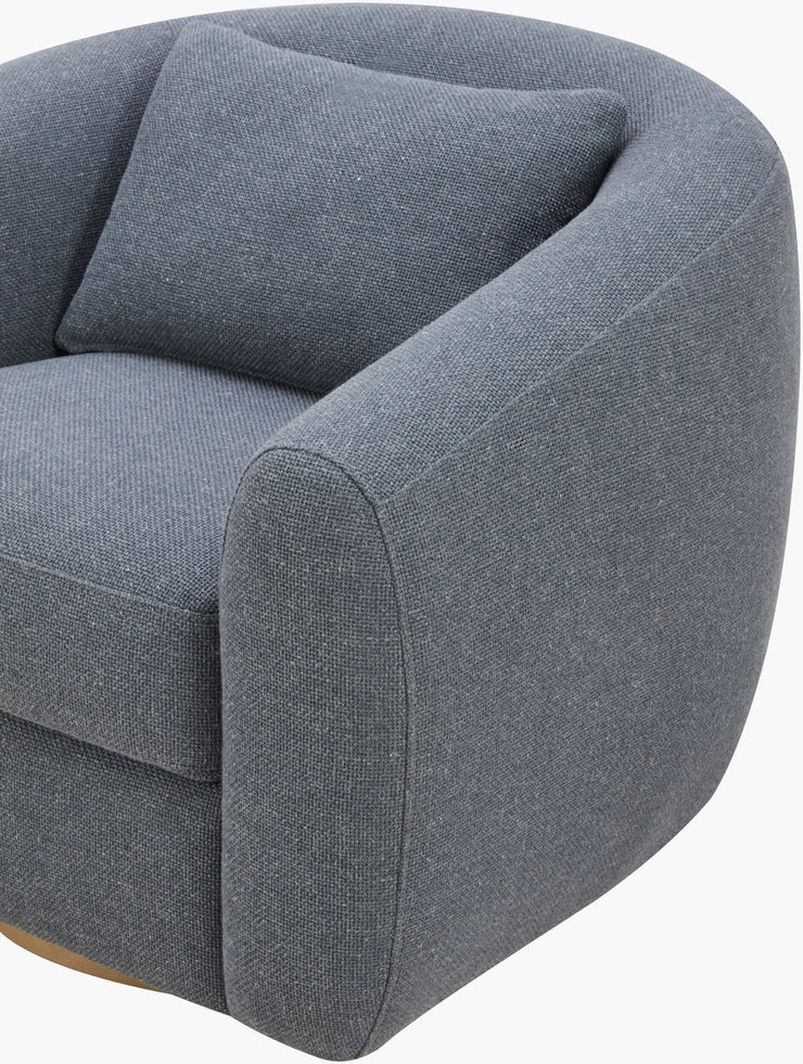 Surya x Becki Owens Collection Lomo Swivel Chair in Blue