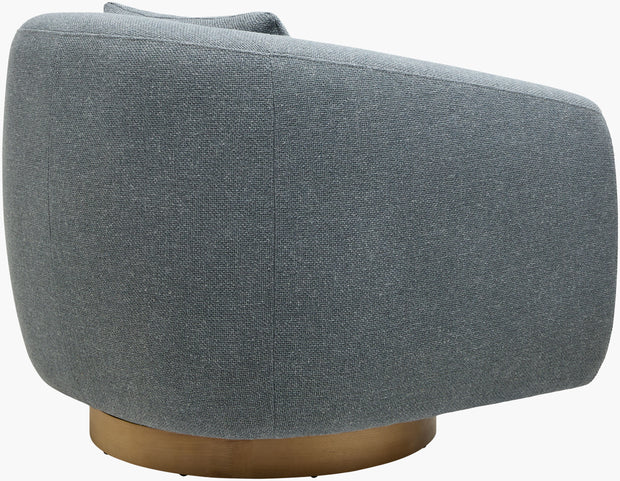 Surya x Becki Owens Collection Lomo Swivel Chair in Blue