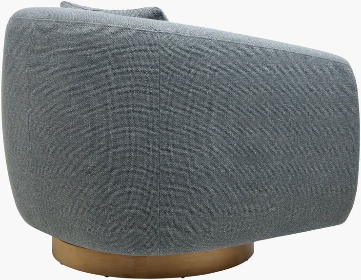 Surya x Becki Owens Collection Lomo Swivel Chair in Blue