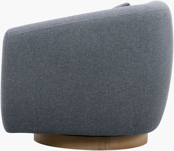 Surya x Becki Owens Collection Lomo Swivel Chair in Blue