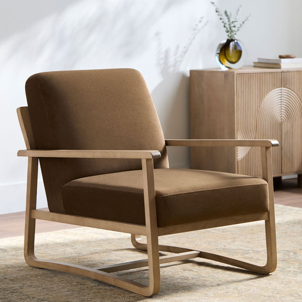 Becki Owens x SURYA Molera Accent Chair in Brown