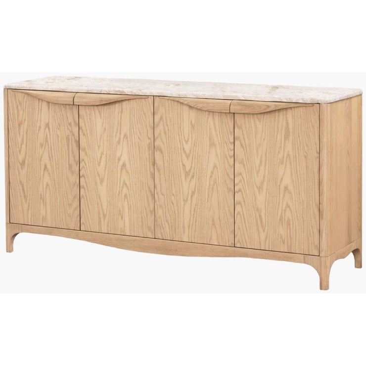 Surya x Becki Owens Collection Mollie Marble Topped Sideboard