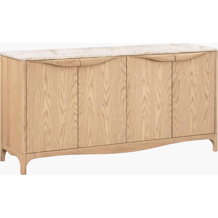 Surya x Becki Owens Collection Mollie Marble Topped Sideboard