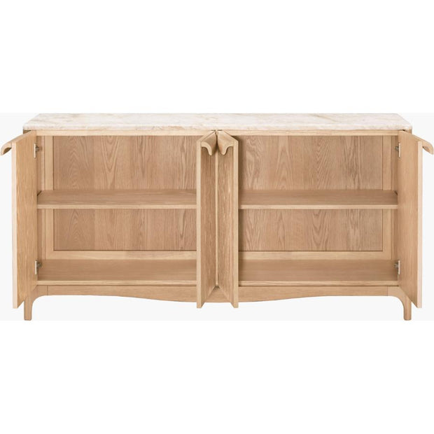 Surya x Becki Owens Collection Mollie Marble Topped Sideboard