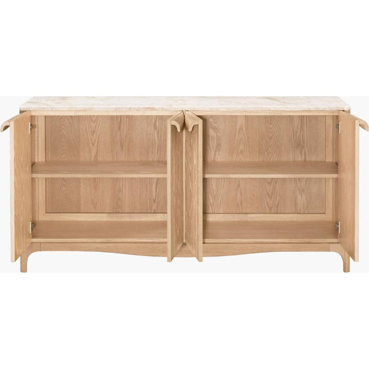 Surya x Becki Owens Collection Mollie Marble Topped Sideboard