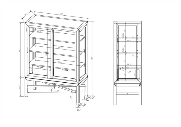 Surya x Becki Owens Collection Modern Marin Bookcase in Black Stained Oak