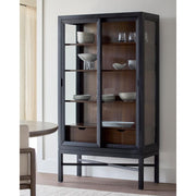 Surya x Becki Owens Collection Modern Tall Marin Bookcase in Black Stained Oak
