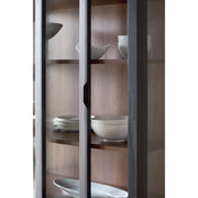 Surya x Becki Owens Collection Modern Tall Marin Bookcase in Black Stained Oak