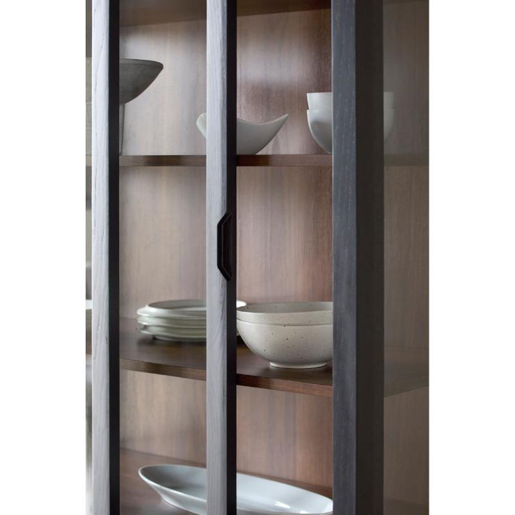 Surya x Becki Owens Collection Modern Tall Marin Bookcase in Black Stained Oak