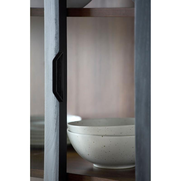 Surya x Becki Owens Collection Modern Tall Marin Bookcase in Black Stained Oak