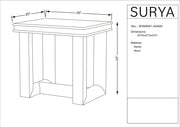 Surya x Becki Owens Collection Mayson Marble and Wood End Table