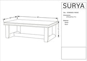 Surya x Becki Owens Collection Mayson Marble and Wood Coffee Table