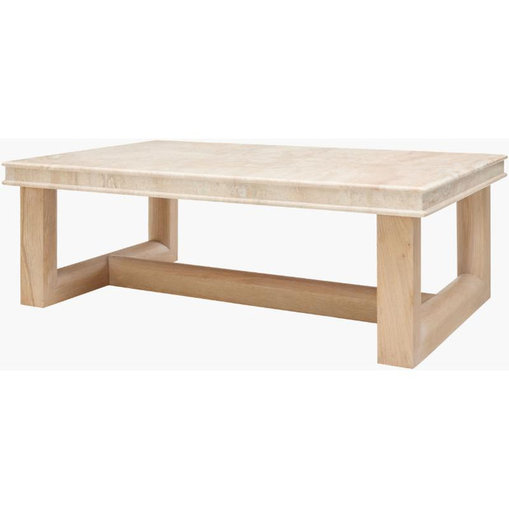 Surya x Becki Owens Collection Mayson Marble and Wood Coffee Table