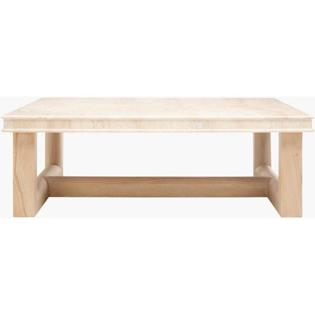 Surya x Becki Owens Collection Mayson Marble and Wood Coffee Table