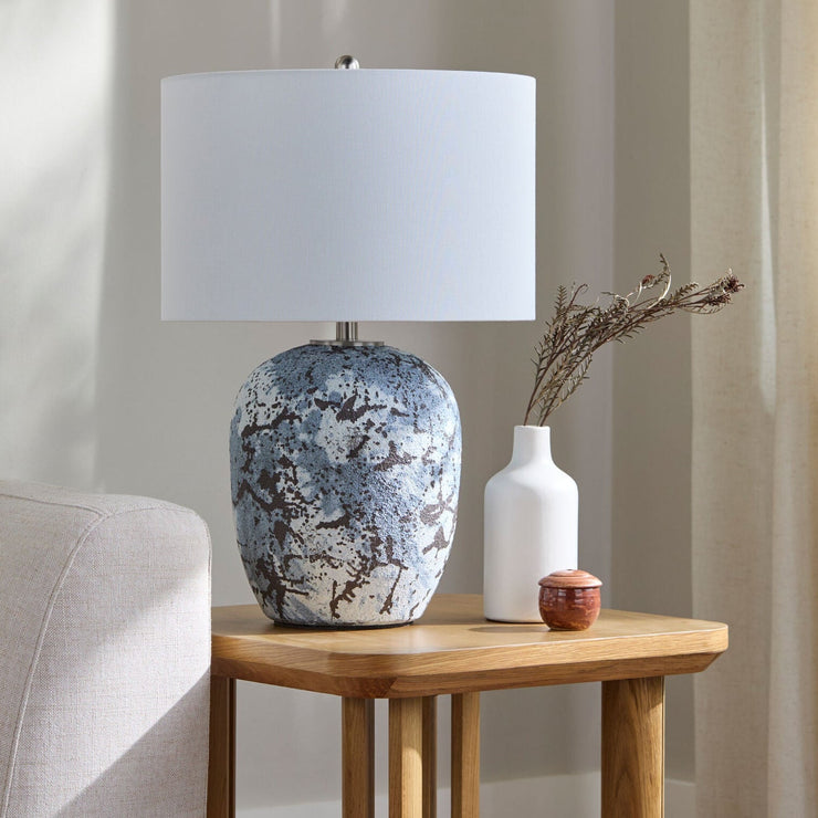 Becki Owens x LIVABLISS Nerina Concrete Accent Lamp in Textured Gray