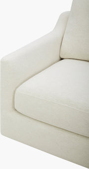 Becki Owens x SURYA Pismo Swivel Glider Chair in Off-White Linen