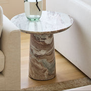 Becki Owens x SURYA Portola Marble End Table