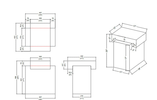 Becki Owens x SURYA Tulare Marble and Wood End Table