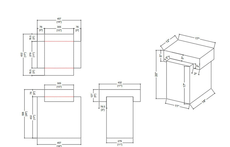 Becki Owens x SURYA Tulare Marble and Wood End Table