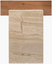 Becki Owens x SURYA Tulare Marble and Wood End Table