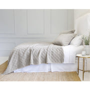 Pom Pom at Home Brussels Taupe Cotton Velvet Diamond Quilted Coverlet & Euro Shams ~ Available in Queen and King Sizes