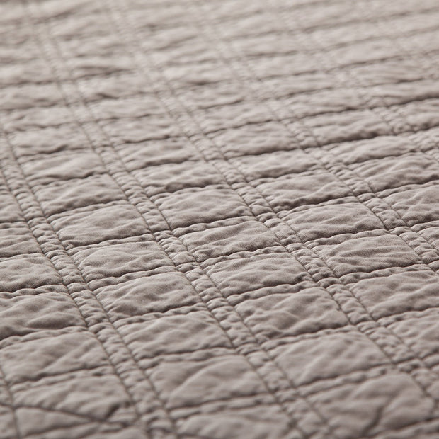 Pom Pom at Home Brussels Walnut Cotton Velvet Diamond Quilted Coverlet & Euro Shams ~ Available in Queen and King Sizes