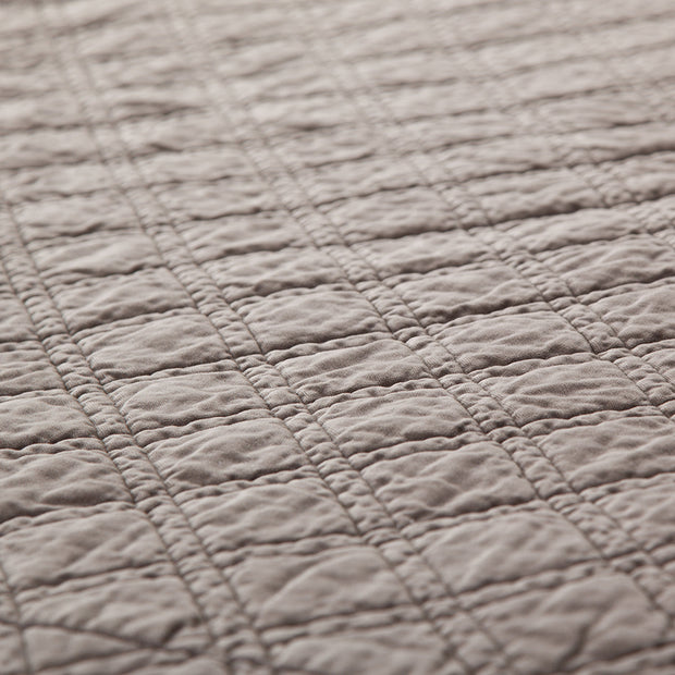 Pom Pom at Home Brussels Walnut Cotton Velvet Diamond Quilted Coverlet & Euro Shams ~ Available in Queen and King Sizes