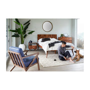 Moe's Home Collection O2 Dark Brown Sheesham Wood Queen Size Bed