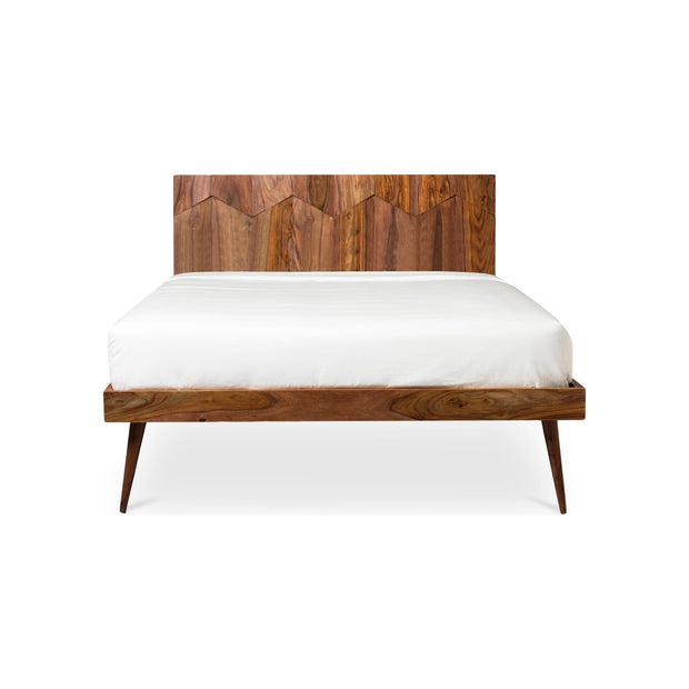 Moe's Home Collection O2 Dark Brown Sheesham Wood Queen Size Bed