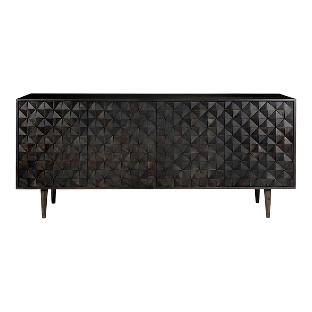 Moe's Home Collection Pablo 4 Door Black Sideboard Black