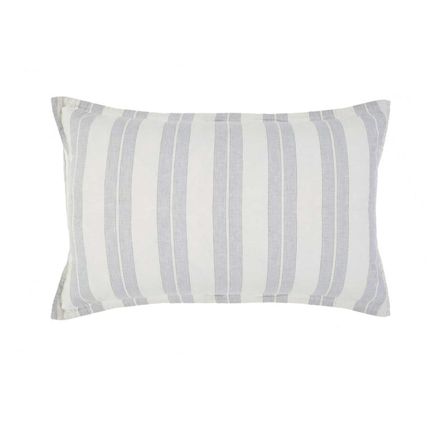 Pom Pom at Home Carter Ivory & Denim Striped Duvet Cover and Pillow Shams ~ Available in Queen and King Sizes