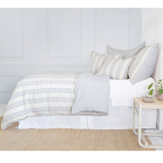 Pom Pom at Home Carter Ivory & Denim Striped Duvet Cover and Pillow Shams ~ Available in Queen and King Sizes