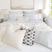 Pom Pom at Home Carter Ivory & Denim Striped Duvet Cover and Pillow Shams ~ Available in Queen and King Sizes