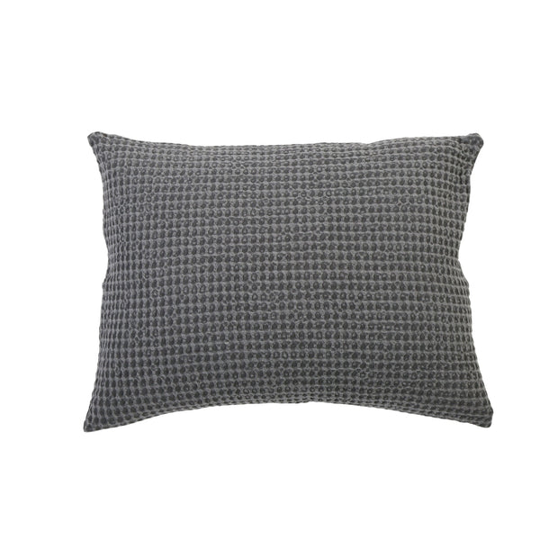 Pom Pom at Home Zuma Charcoal Waffle Weave Blanket and Pillow Shams ~ Available in Twin, Queen and King Sizes