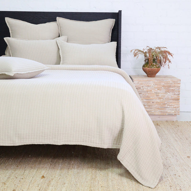 Pom Pom at Home Chatham Natural Matelasse Coverlet and Pillow Shams ~ Available in Twin, Queen and King Sizes