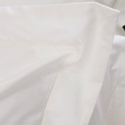Pom Pom at Home Classico Hemstitch White Cotton Sateen Duvet Cover Set ~ Available in Twin, Queen and King Sizes