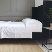 Pom Pom at Home Classico Hemstitch White Cotton Sateen Sheet Set ~ Available in Twin, Queen and King Sizes